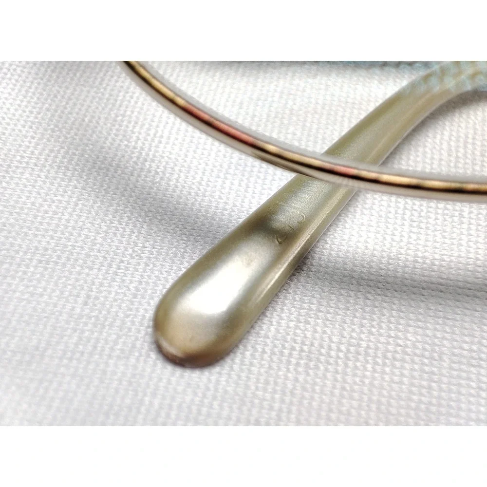 Seiko T095 Titanium Oval Eyeglass Frames Gold Filigree Japan 52-17-135